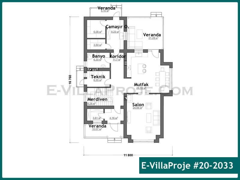 Ev Villa Proje #20 - 2033 Detay 2
