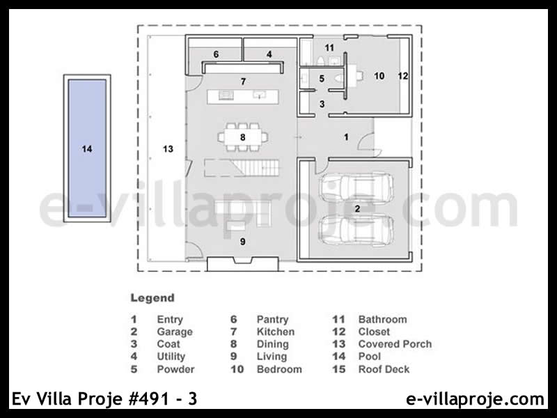 Ev Villa Proje #491 - 3 Detay 2