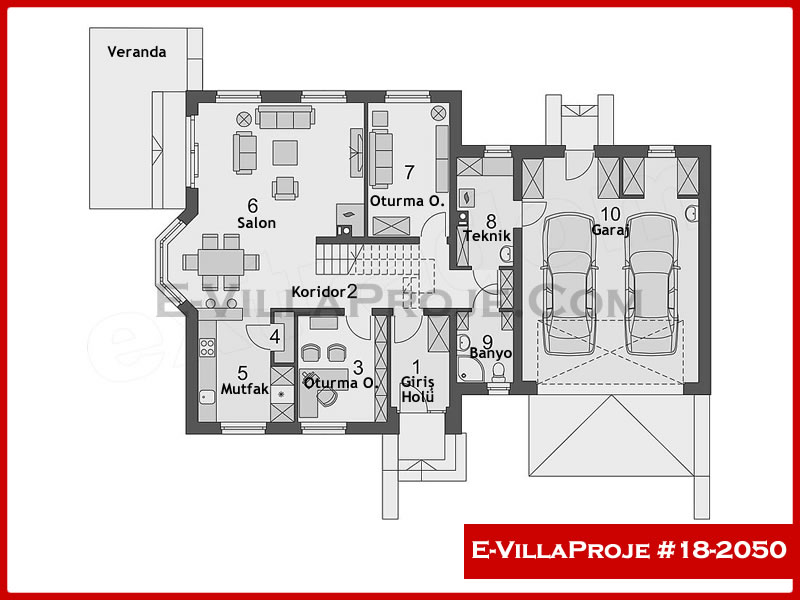 Ev Villa Proje #18 - 2050 Detay 2