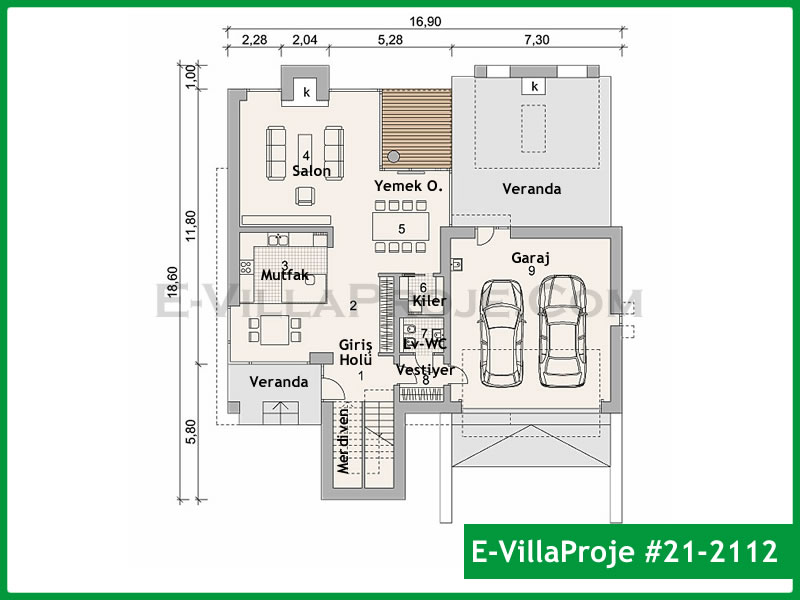 Ev Villa Proje #21 - 2112 Detay 2