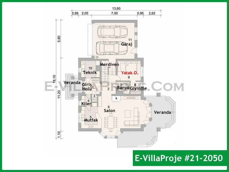 Ev Villa Proje #21 - 2050 Detay 2