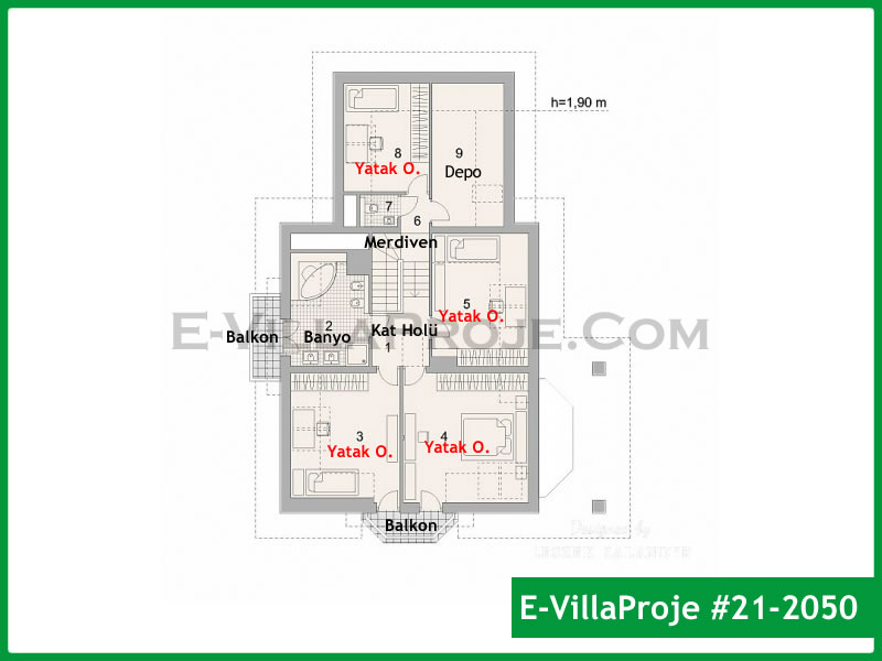 Ev Villa Proje #21 - 2050 Detay 3