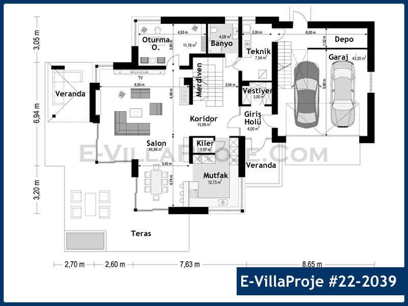 Ev Villa Proje #22 - 2039 Detay 2
