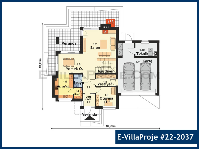 Ev Villa Proje #22 - 2037 Detay 2