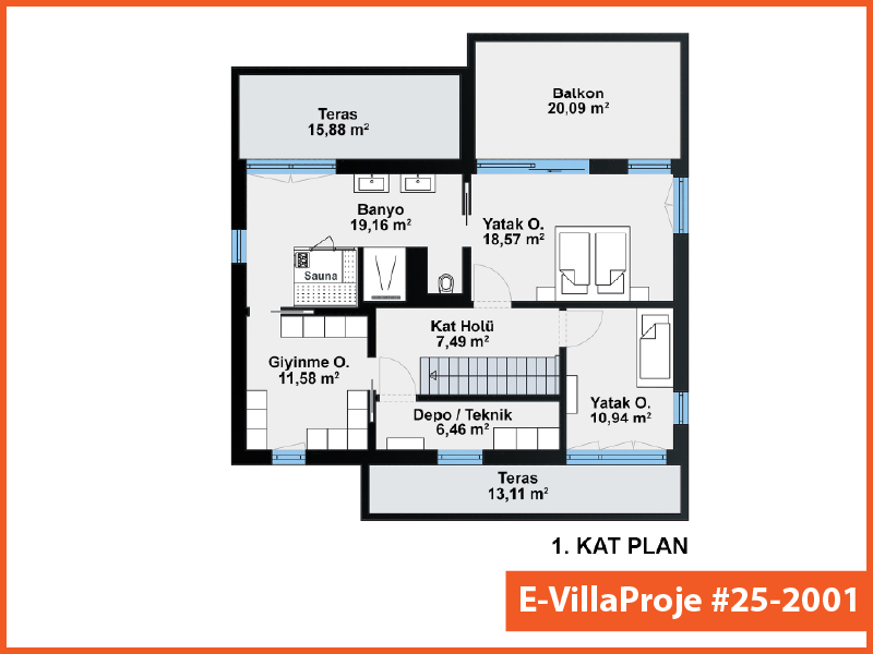 Ev Villa Proje #25 - 2001 Detay 3