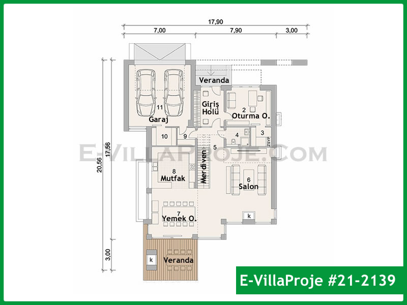 Ev Villa Proje #21 - 2139 Detay 2