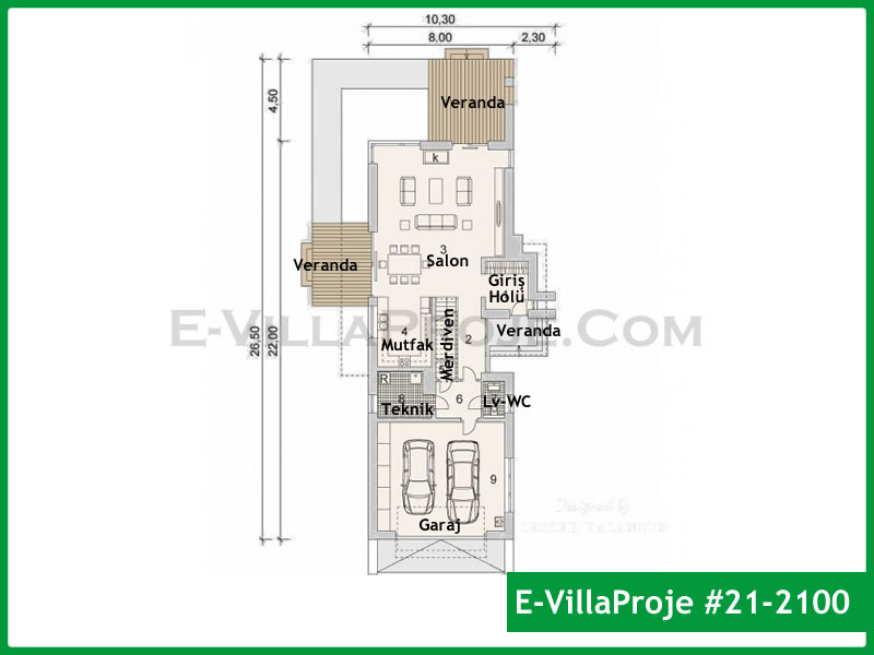 Ev Villa Proje #21 - 2100 Detay 2