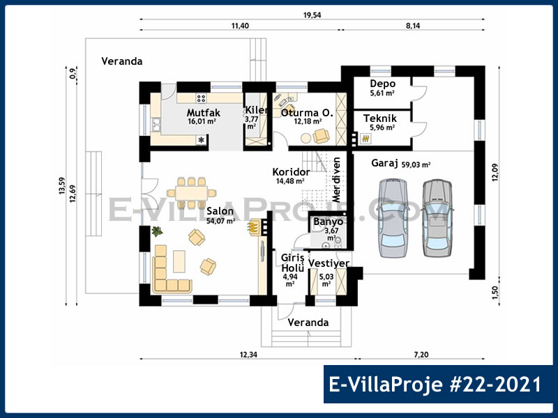 Ev Villa Proje #22 - 2021 Detay 2