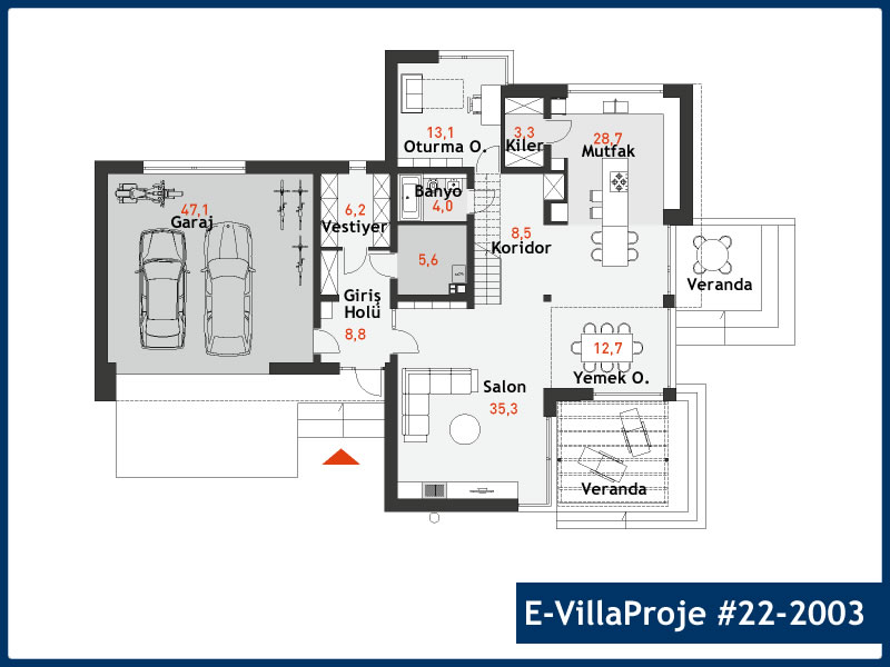 Ev Villa Proje #22 - 2003 Detay 2