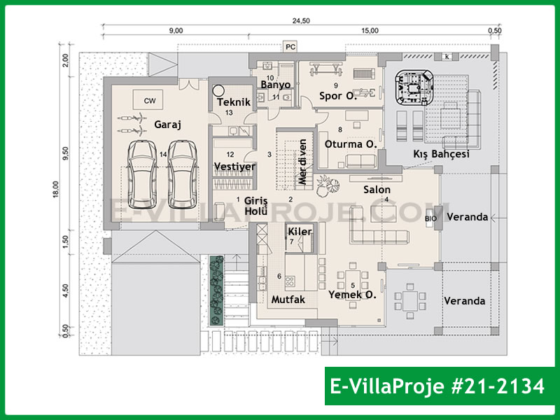 Ev Villa Proje #21 - 2134 Detay 2