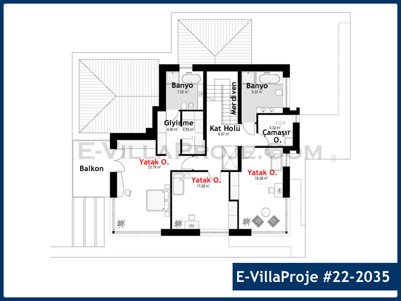 Ev Villa Proje #22 - 2035 Detay 3