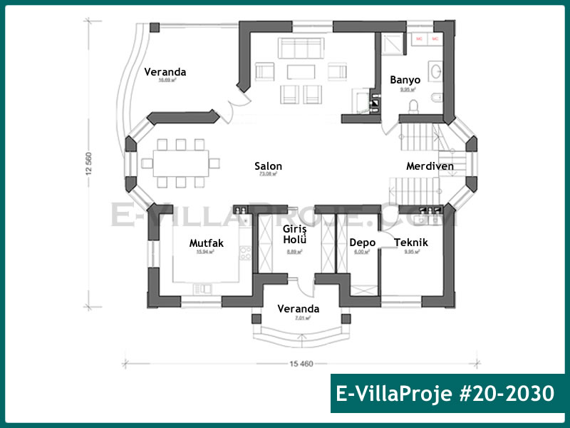 Ev Villa Proje #20 - 2030 Detay 2
