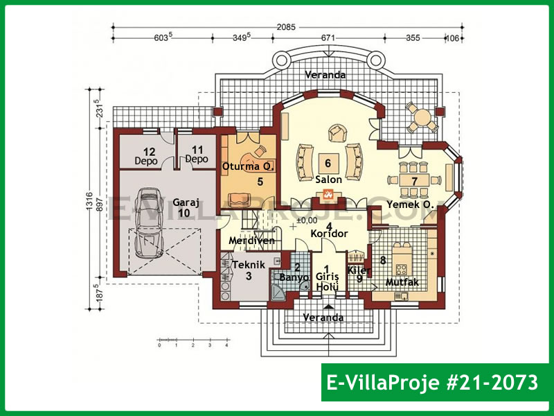 Ev Villa Proje #21 - 2073 Detay 2