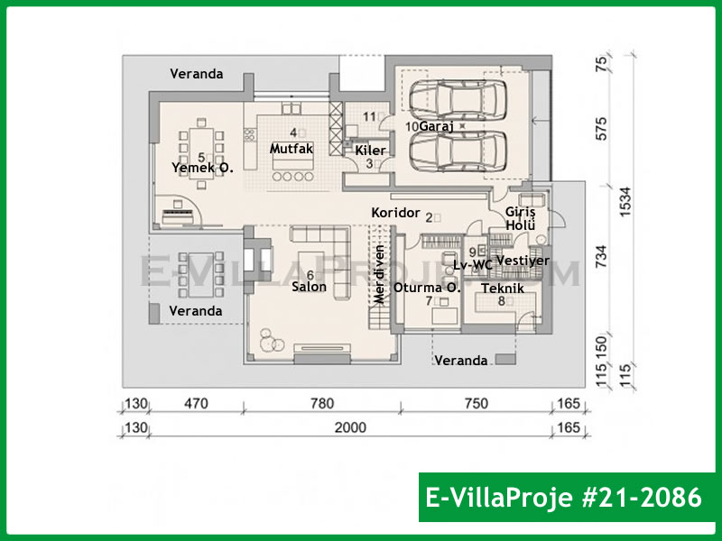 Ev Villa Proje #21 - 2086 Detay 2