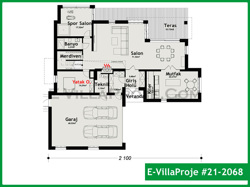 Ev Villa Proje #21 - 2068 Detay 2