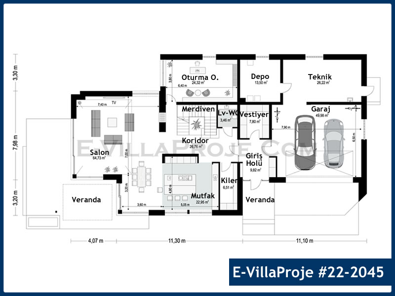 Ev Villa Proje #22 - 2045 Detay 2