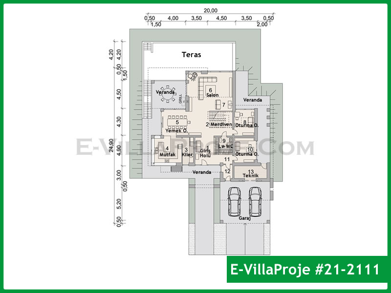 Ev Villa Proje #21 - 2111 Detay 2