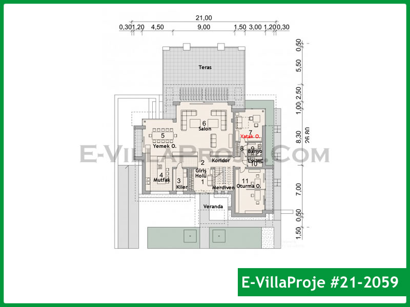 Ev Villa Proje #21 - 2059 Detay 2